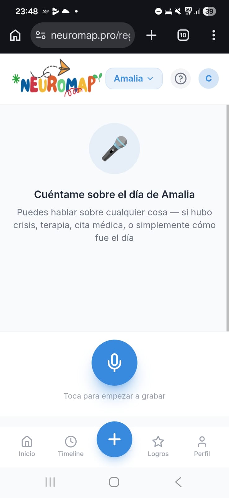NeuroMap · registrar por voz