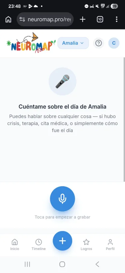 NeuroMap · registrar por voz